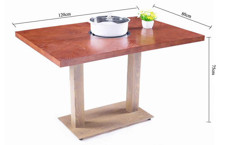 Hot-sale Wooden Tabletop Hot-pot Restaurant Dining Tables’ size-CENHOT