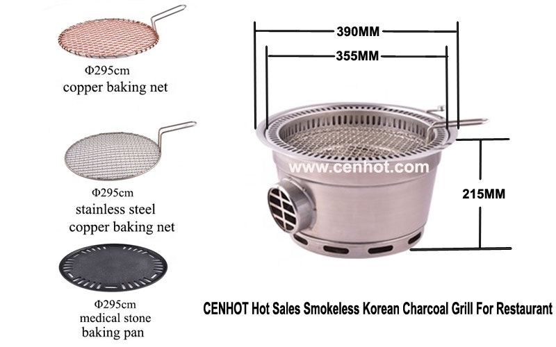 CENHOT-Hot-Sales-Smokeless-Korean-Charcoal-Grill-For-Restaurant - SIZE-CH-B-MT3