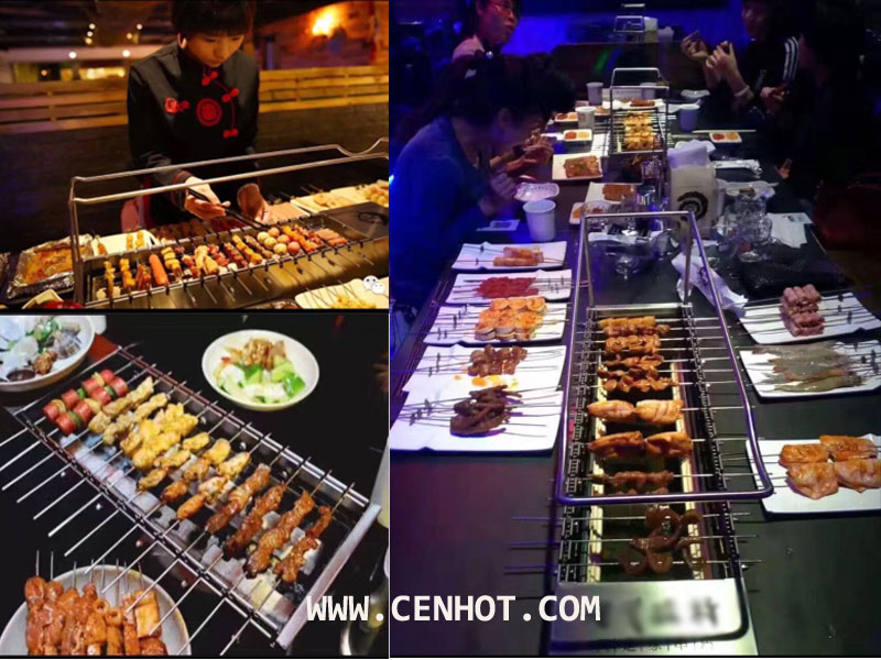 CENHOT Automatic Rotating Restaurant BBQ Grill Equipment - Application place