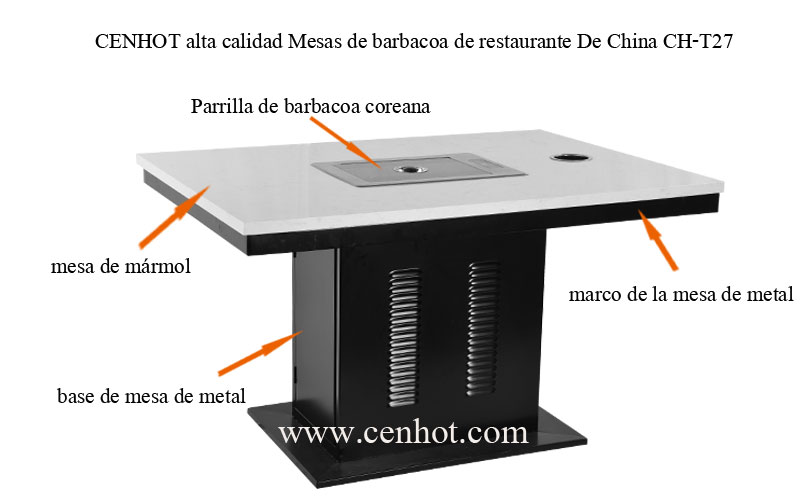 CENHOT alta calidad Mesas de barbacoa de restaurante De China estructura CH-T27