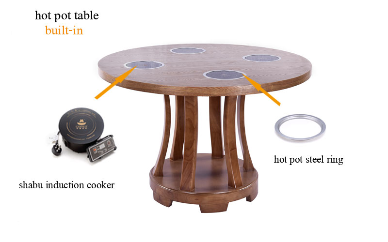 CENHOT Built In Hot Pot Shabu Table For Sale China CH-T23 table effect