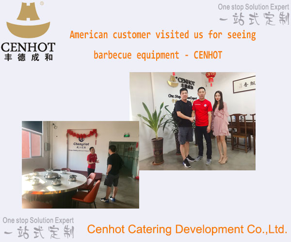 American customer visited us for seeing barbecue equipment - CENHOT