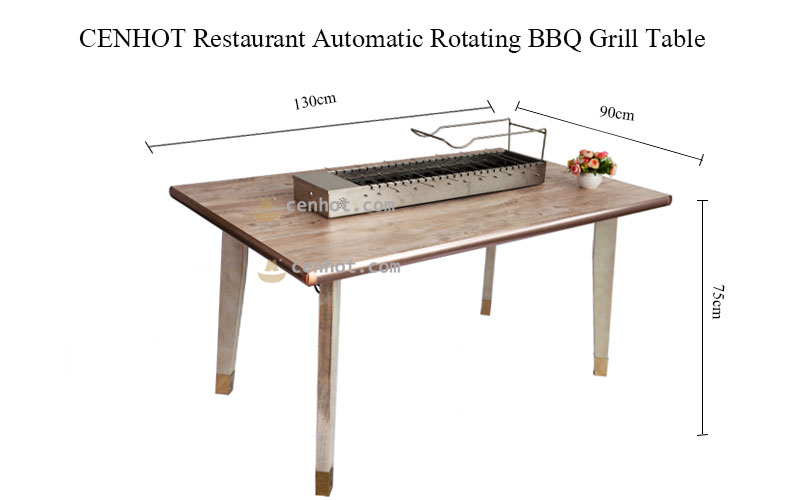 Restaurant Automatic Rotating BBQ Grill Table - CENHOT