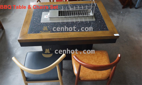 Automatic Rotating BBQ Table & Chairs Set - CENHOT