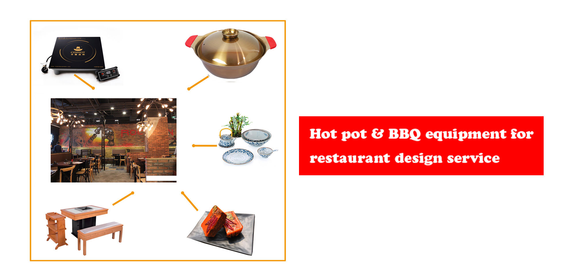 CENHOT Chinese Hot Pot With Divider for hot pot restaurant - CENHOT