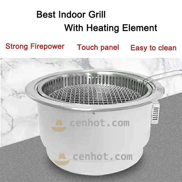Smokeless Electric Grill With Heating Element - CENHOT