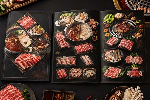 hot pot and BBQ menu hot pot and BBQ menu