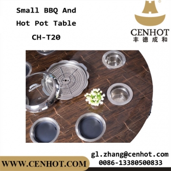 CENHOT Hotpot y mesa de barbacoa coreana para restaurante con olla de vapor 