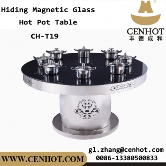 Tabla caliente de cristal magnética de ocultación interior del pote de CENHOT para el restaurante