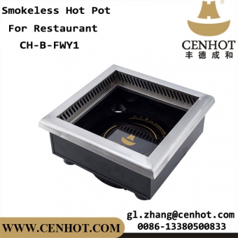 CENHOT Commercial Restaurant Smokeless Hot Pot integrado en la mesa 