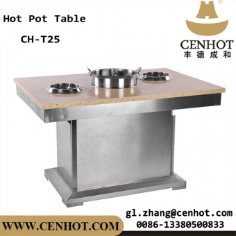 Restaurante cenhot, no hay humo, mesas de ollas calientes para la venta china ch-t25 