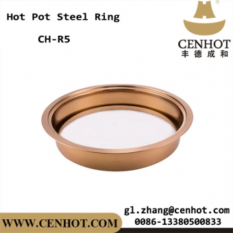 anillo de acero cenhot rose gold hundido hot pot para olla de inducción olla al por mayor