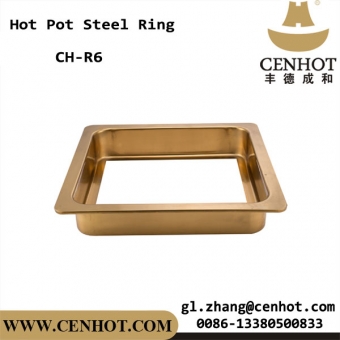 anillos de acero hundidos dorados cuadrados cenhot para cocina de inducción de olla caliente 