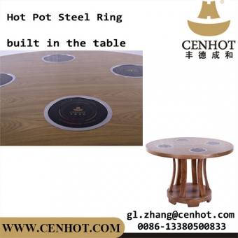 Cenhot olla de acero inoxidable anillos planos de acero mesa incorporada 